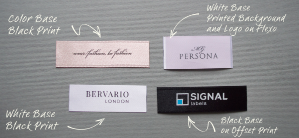 Different base of printed labels
