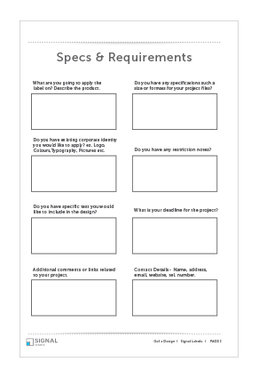 Get a design for labels