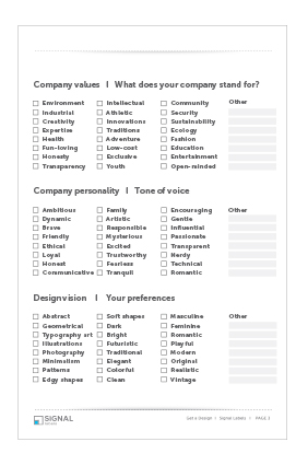 Get a design for labels2
