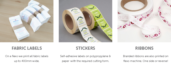 Products printed on flexo machine