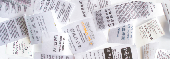 Printed labels with instructions