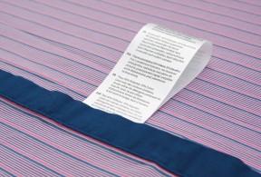 Satin composition label