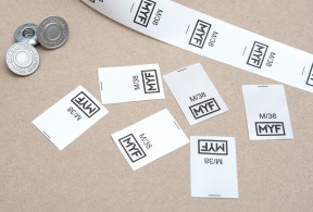 Printed size labels