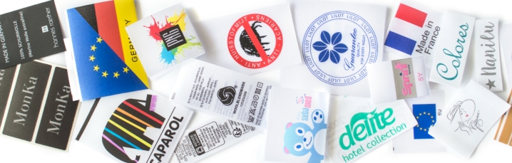 Key Categories of custom printed fabric labels by a wholesale supplier in Europe