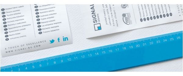 The most commonly used sizes for fabric labels for clothes and home textiles